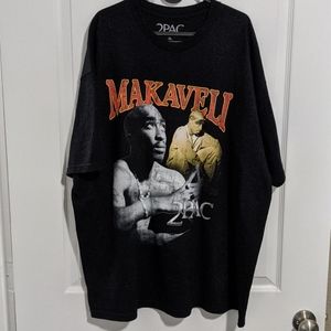 Tupac oversized short sleeve shirt
